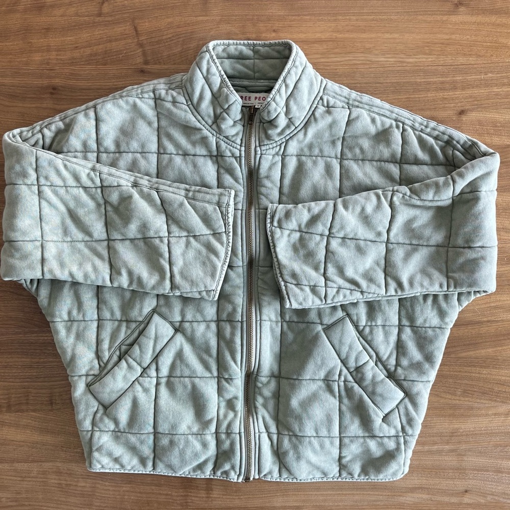 [LIKE NEW] Free People Dolman Quilted Knit Jacket - Olive Green